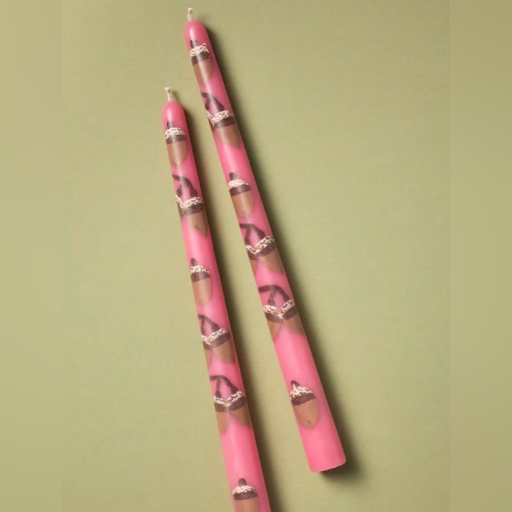 Anthropologie NIB Forage Fall Icon Taper Candles, Set of 2